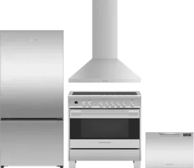 4 Piece Package Includes Refrigerator, Range, Hood And Dishwasher